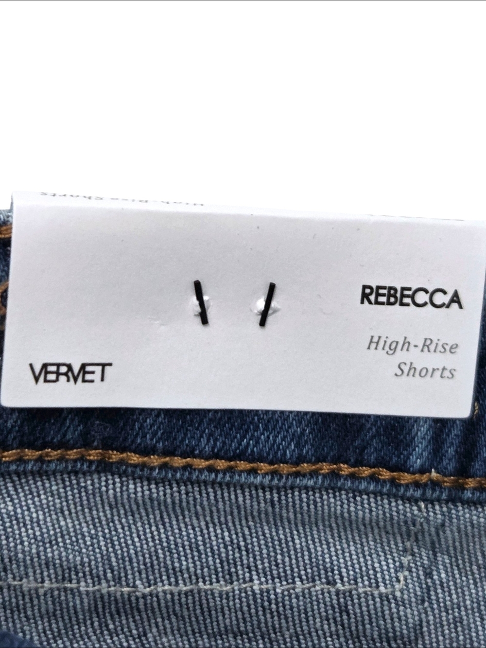 NWT VERVET Los Angeles "Rebecca" High-Rise Distressed Denim Shorts - Size L - Picture 6 of 13